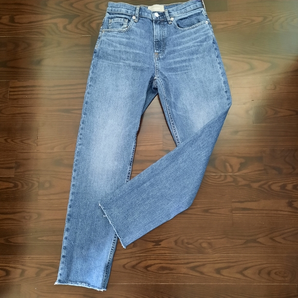 Everlane Denim - Everlane Denim Cheeky Jean High Waist Size 26 Classic Blue Raw Hem